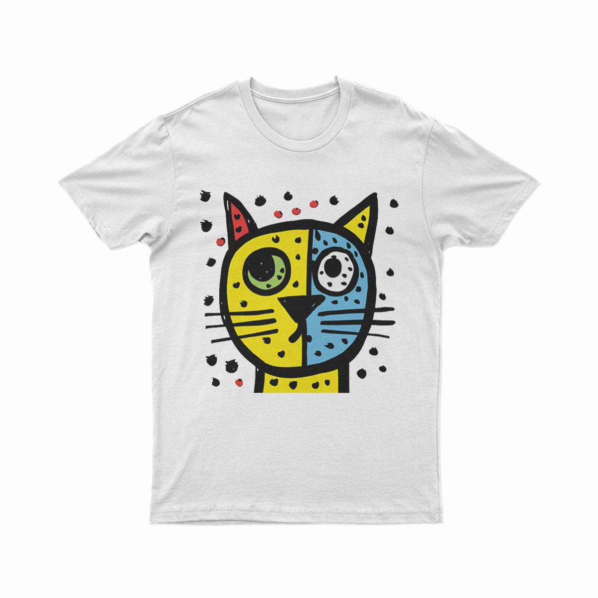 Cool Artistic Cat Face Oversized Tee – Perfect for Streetwear Enthusiasts & Hip-Hop Culture Fans