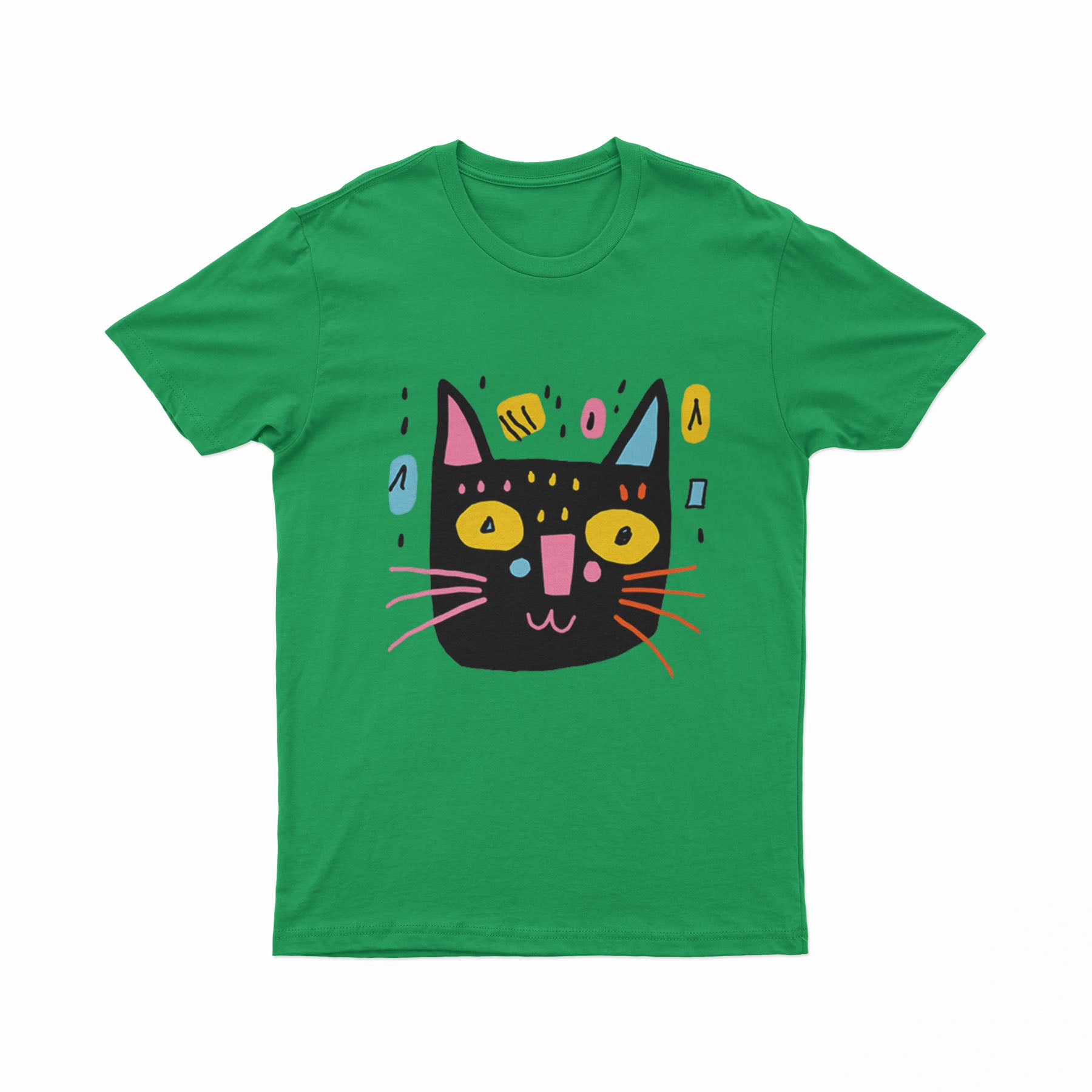 Abstract Neon Cat Silhouette Tee – Cool & Trendy Streetwear for Gen Z & Millennials