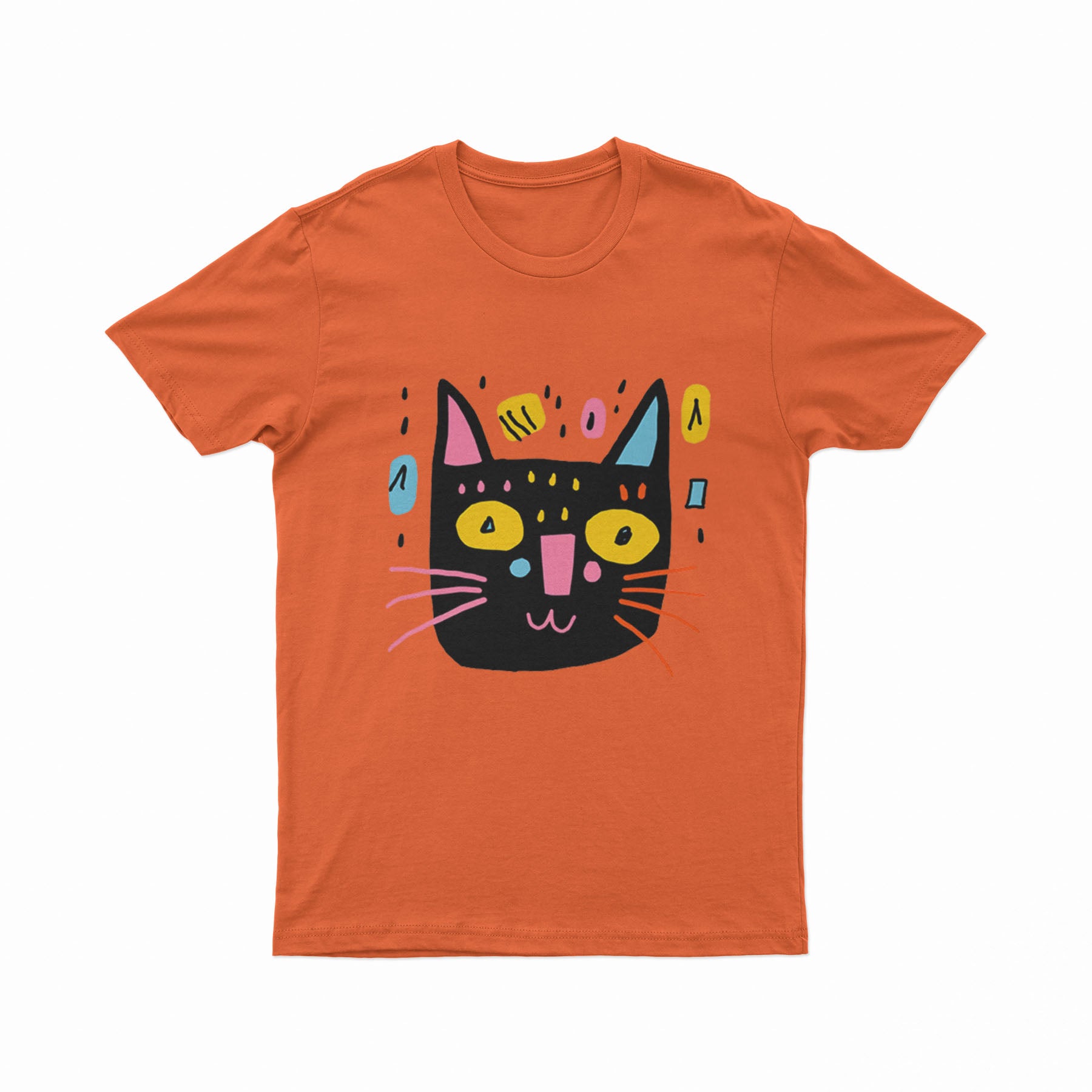 Abstract Neon Cat Silhouette Tee – Cool & Trendy Streetwear for Gen Z & Millennials