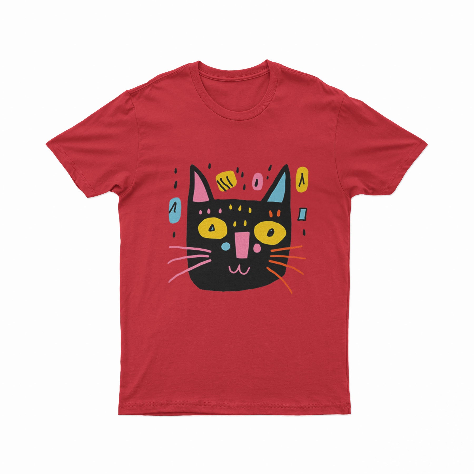 Abstract Neon Cat Silhouette Tee – Cool & Trendy Streetwear for Gen Z & Millennials