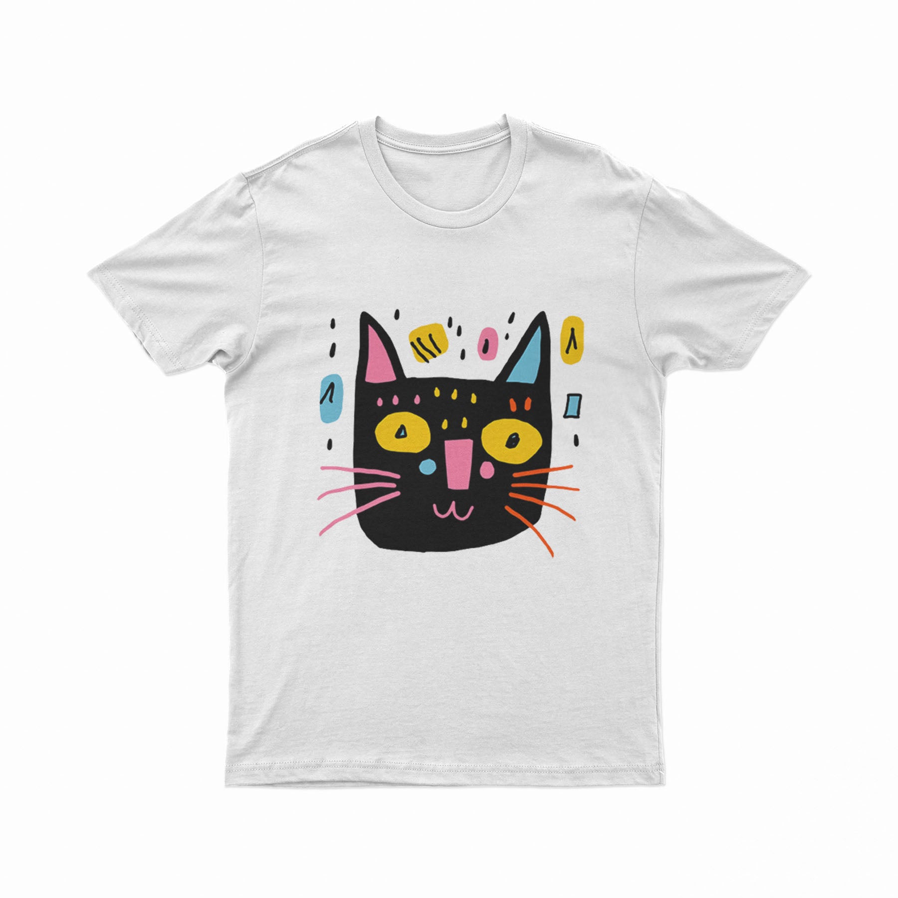 Abstract Neon Cat Silhouette Tee – Cool & Trendy Streetwear for Gen Z & Millennials