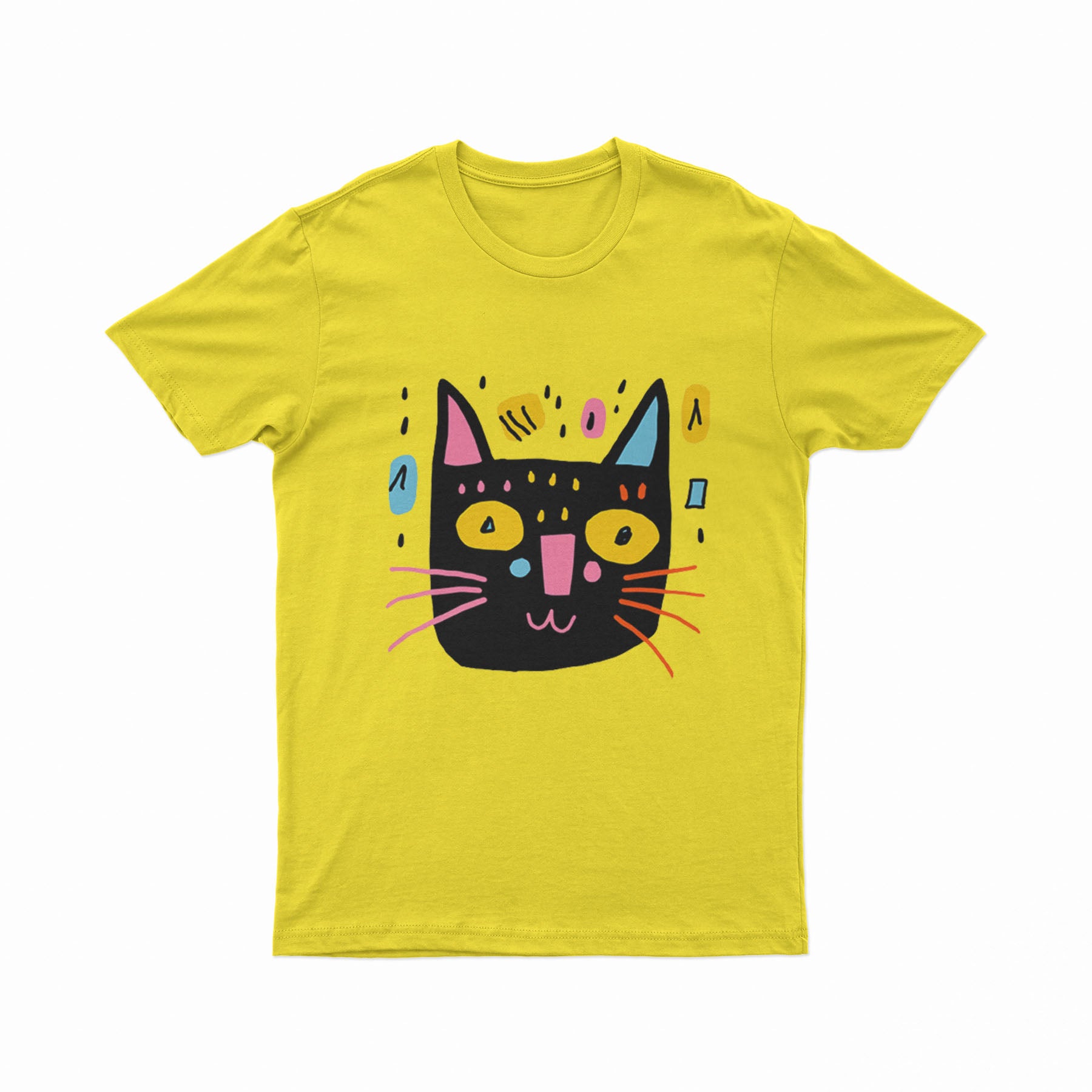 Abstract Neon Cat Silhouette Tee – Cool & Trendy Streetwear for Gen Z & Millennials