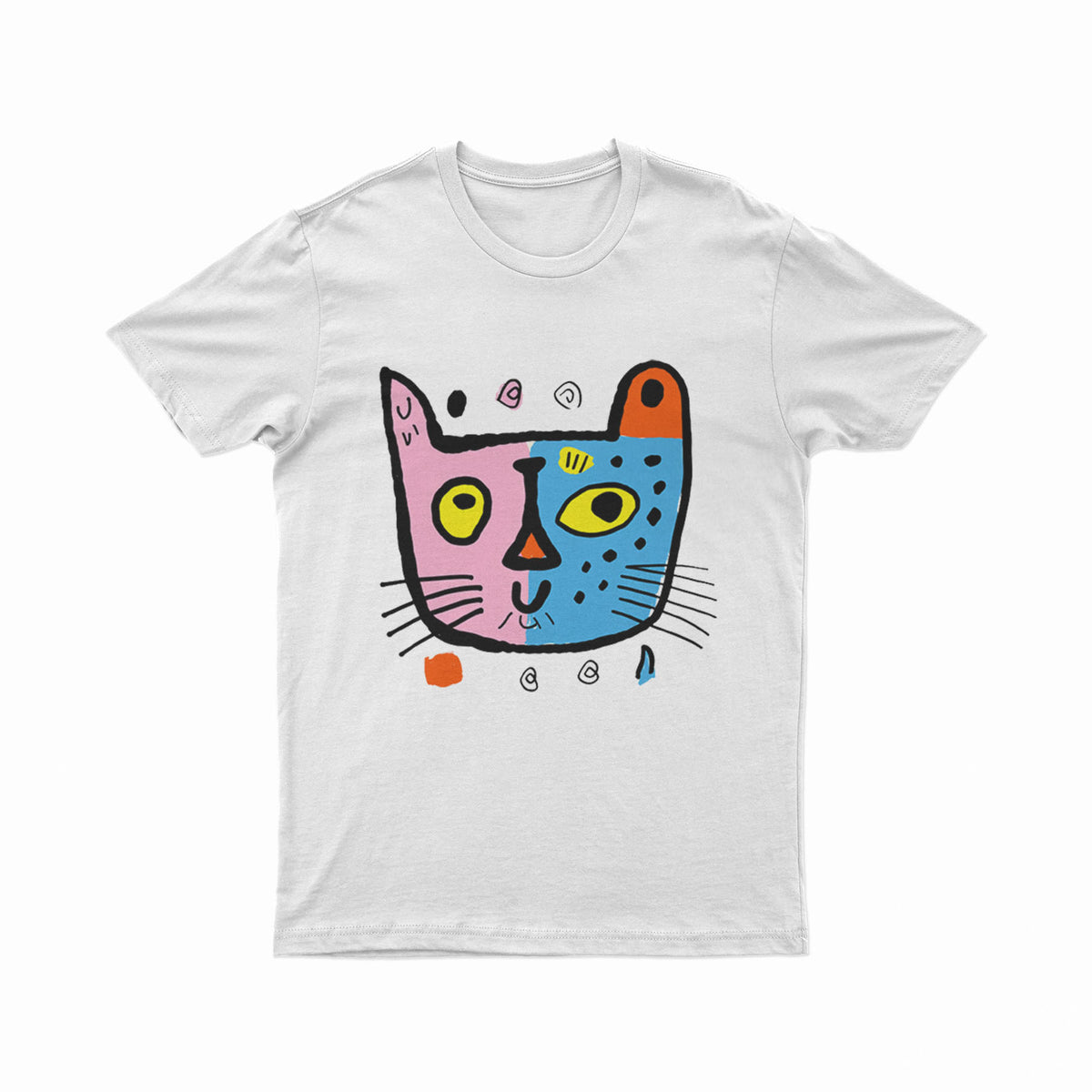Funky Retro Cat Art Tee – Vintage Aesthetic T-Shirt for Anime & Indie Pop Culture Lovers