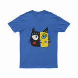 Holographic-Style Cat Face Tee – Aesthetic Y2K T-Shirt for EDM, Festivals & Nightlife