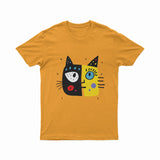Holographic-Style Cat Face Tee – Aesthetic Y2K T-Shirt for EDM, Festivals & Nightlife