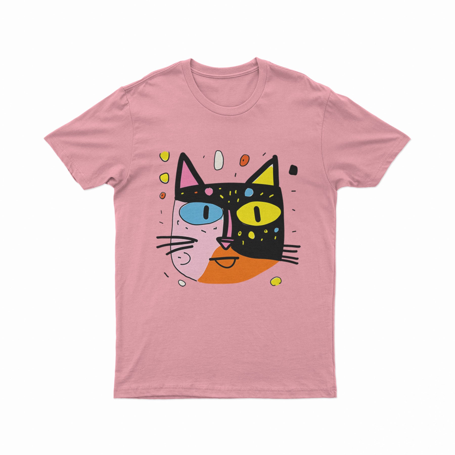 Funky Street Art Cat Print Tee – Unique Unisex Outfit for Alternative & Underground Fashion