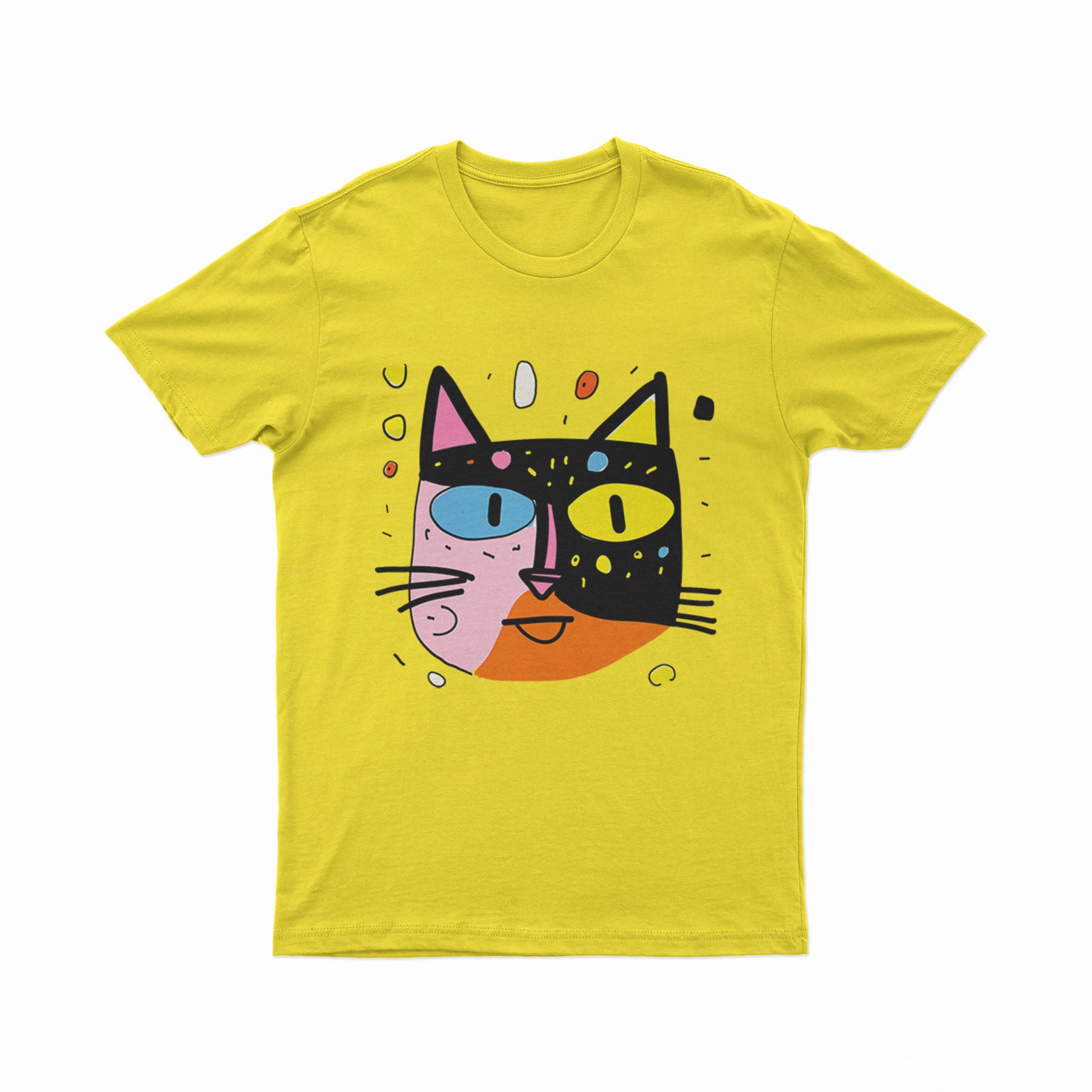 Funky Street Art Cat Print Tee – Unique Unisex Outfit for Alternative & Underground Fashion