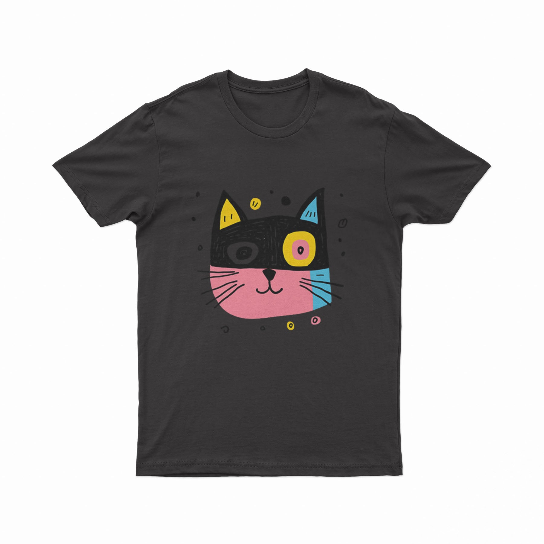 Oversized Psychedelic Cat Tee – Artistic and Comfortable Everyday Outfit for Free Spirits