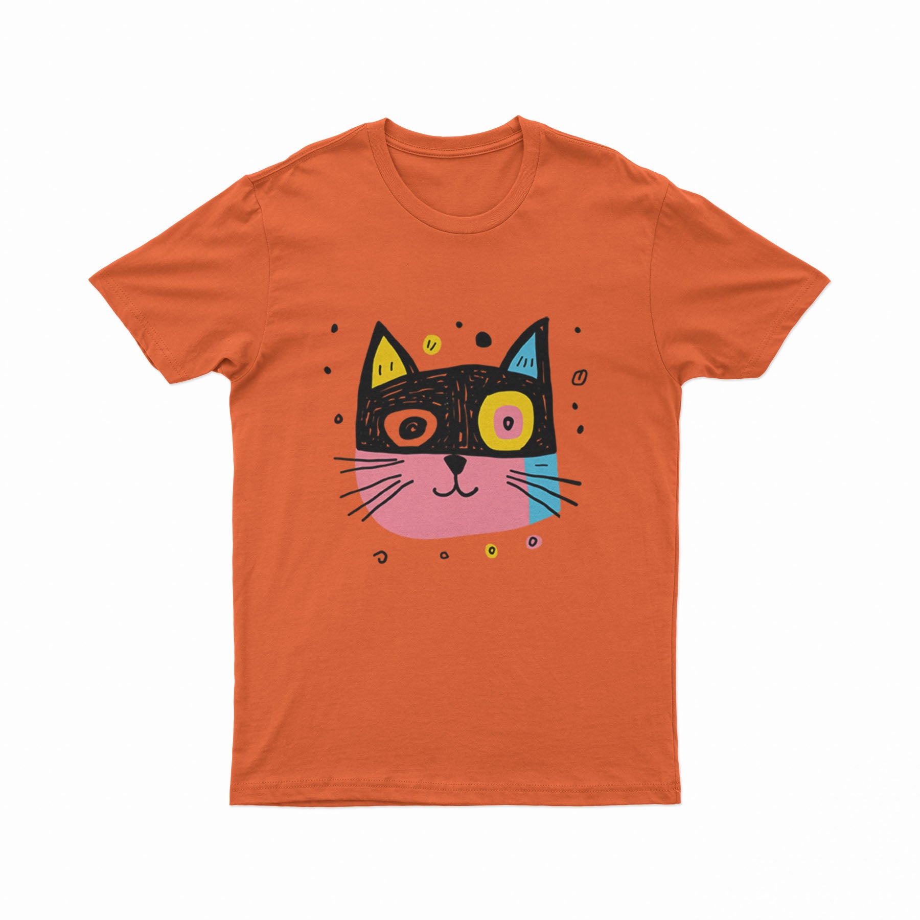 Oversized Psychedelic Cat Tee – Artistic and Comfortable Everyday Outfit for Free Spirits