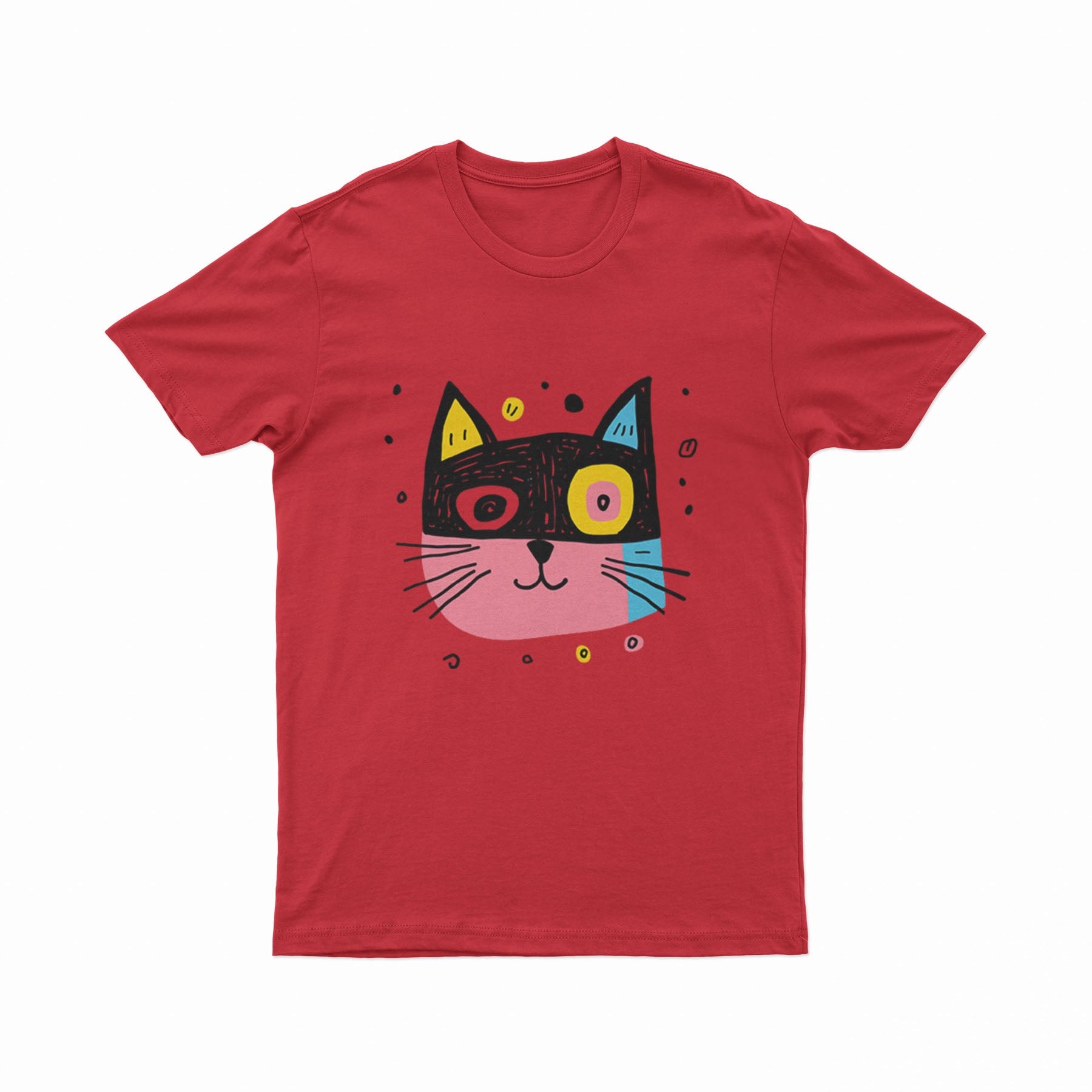 Oversized Psychedelic Cat Tee – Artistic and Comfortable Everyday Outfit for Free Spirits