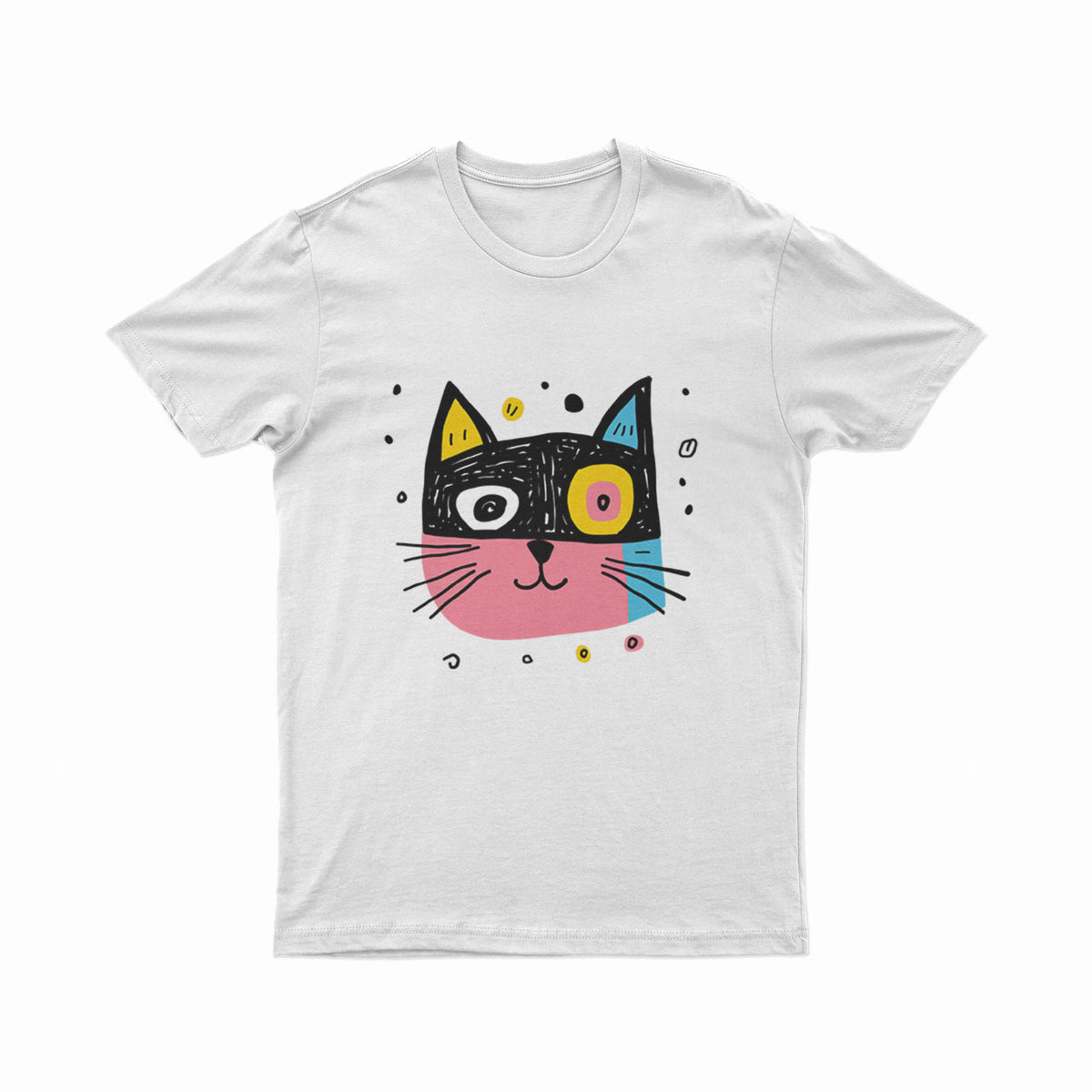 Oversized Psychedelic Cat Tee – Artistic and Comfortable Everyday Outfit for Free Spirits