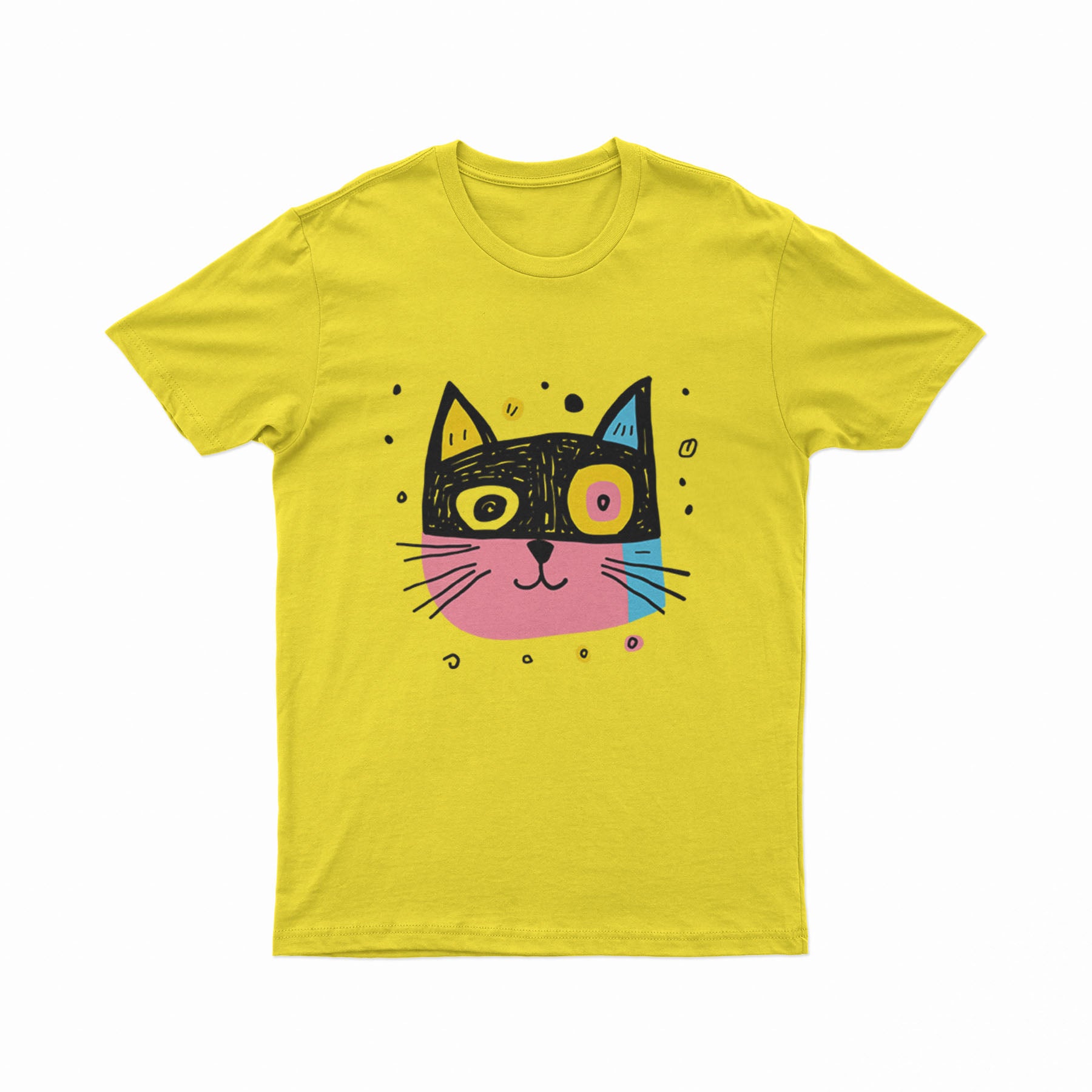 Oversized Psychedelic Cat Tee – Artistic and Comfortable Everyday Outfit for Free Spirits